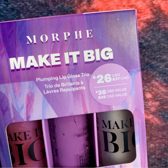 💛 Morphe Make It Big Plumping Lip Gloss Trio - NWT - Picture 3 of 15